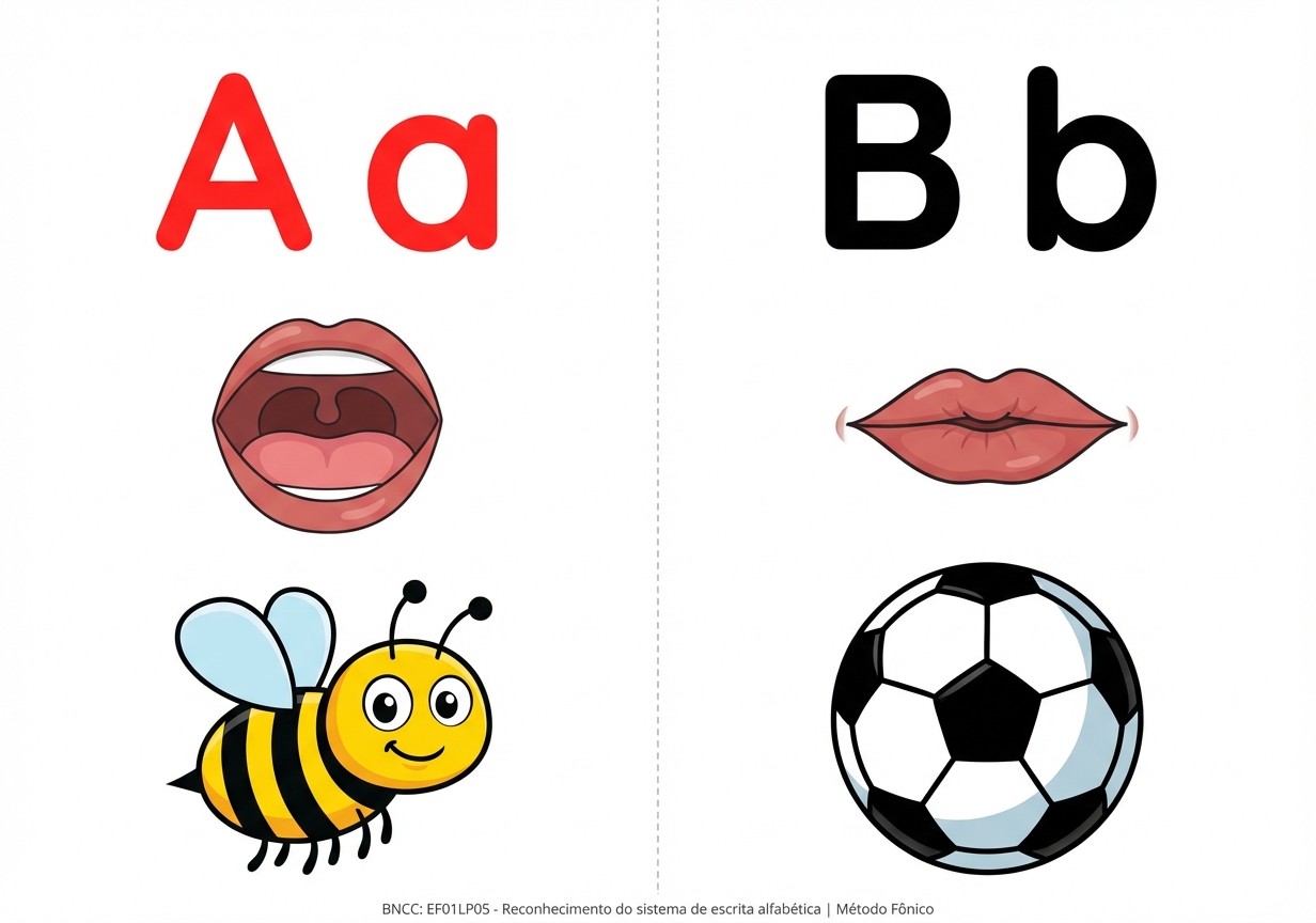 Atividade: Faça o alfabeto fônico com a boquinha que representa o som.
Letra em bastão maiúsculo e minúsculo.
2 letra por folha separada em 2 colunas , que caiba em toda a folha para impressão
Tire o cabeçalho, as letras pontilhados, o título.
Faça apenas as letras Aa, Bb com o desenho, na folha em formato paisagem
Pinte as vogais em vermelho e as consoantes em preto
Quero que faça assim com todas as letras do alfabeto