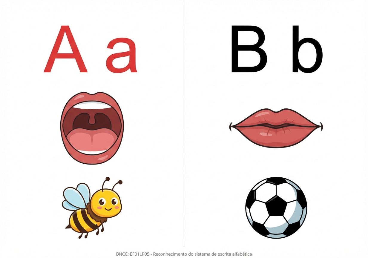 Atividade: Faça o alfabeto fônico com a boquinha que representa o som.
Letra em bastão maiúsculo e minúsculo.
2 letra por folha separada em 2 colunas , que caiba em toda a folha para impressão
Tire o cabeçalho, as letras pontilhados, o título.
Faça apenas as letras Aa, Bb com o desenho, na folha em formato paisagem
Pinte as vogais em vermelho e as consoantes em preto