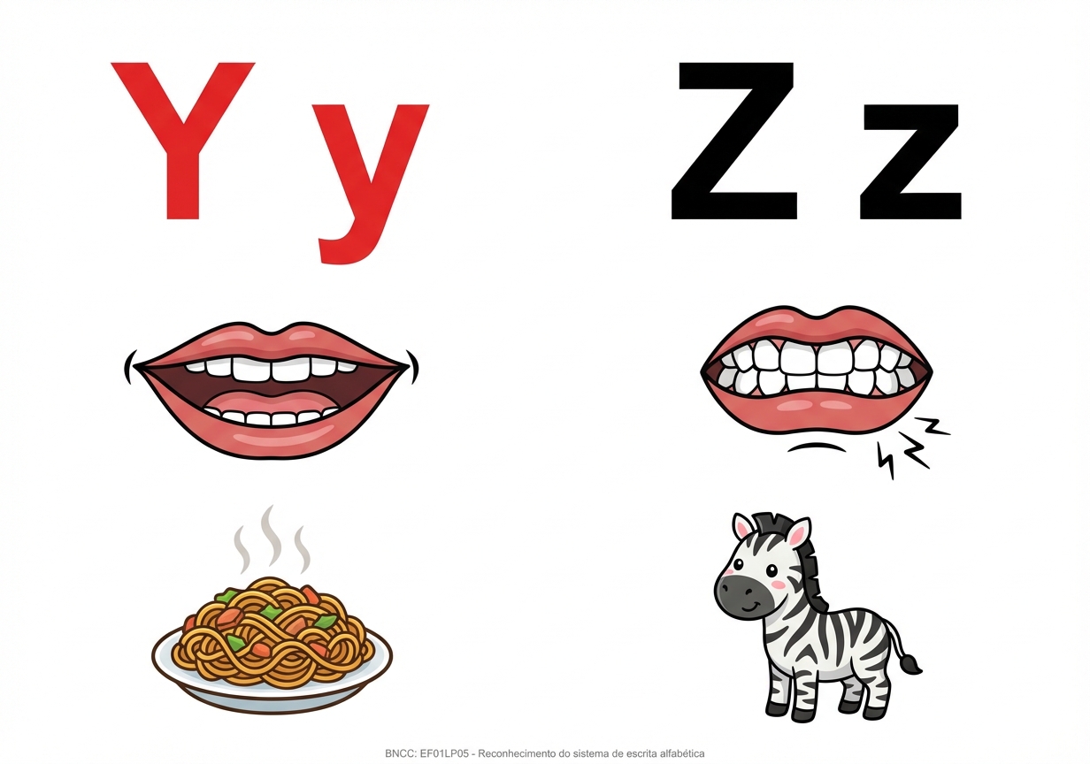 Atividade: Faça o alfabeto fônico com a boquinha que representa o som.
Letra em bastão maiúsculo e minúsculo.
2 letra por folha separada em 2 colunas , que caiba em toda a folha para impressão
Tire o cabeçalho, as letras pontilhados, o título.
Faça apenas as letras Yy, Zz com o desenho, na folha em formato paisagem
Pinte as vogais em vermelho e as consoantes em preto
Quero que faça assim com todas as letras do alfabeto
Faça a letra maior do que o desenho e mantenha o formato