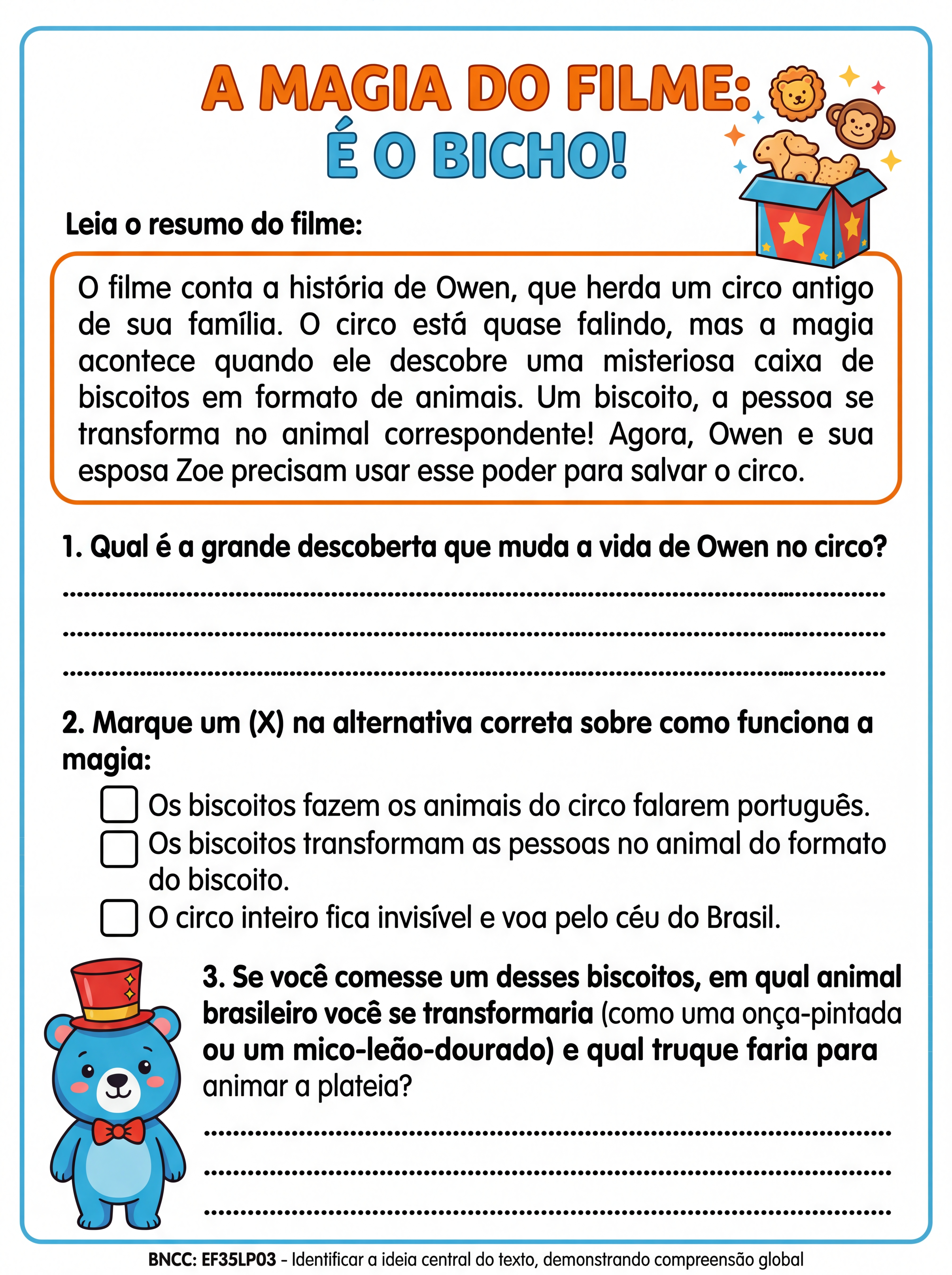 Atividade: 5 ano português filme é o bicho disponível na Netflix