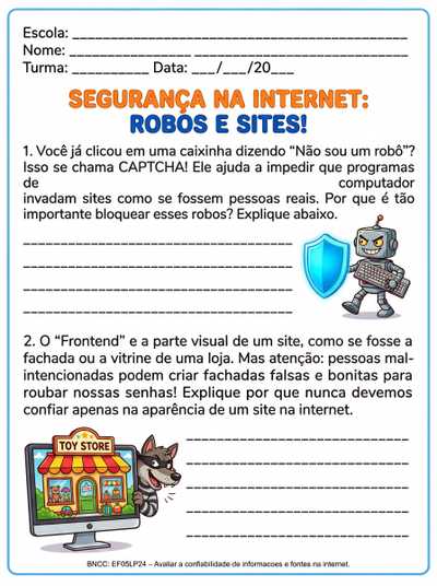 atividade 1: importancia do captcha
atividade 2: explique porque não devemos confiar no frontend