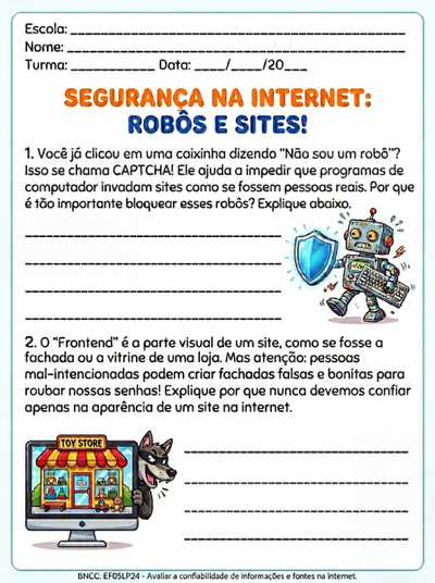 atividade 1: importancia do captcha
atividade 2: explique porque não devemos confiar no frontend