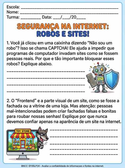 atividade 1: importancia do captcha
atividade 2: explique porque não devemos confiar no frontend
