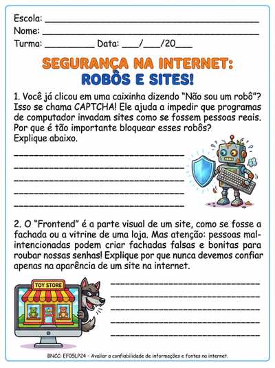 atividade 1: importancia do captcha
atividade 2: explique porque não devemos confiar no frontend