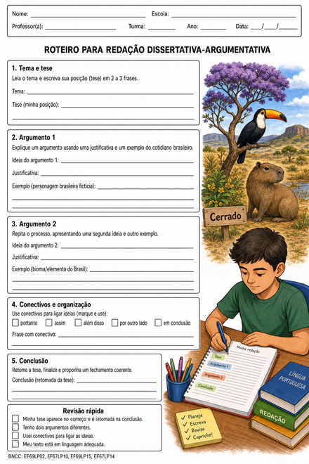 Plano de texto: redação dissertativa-argumentativa