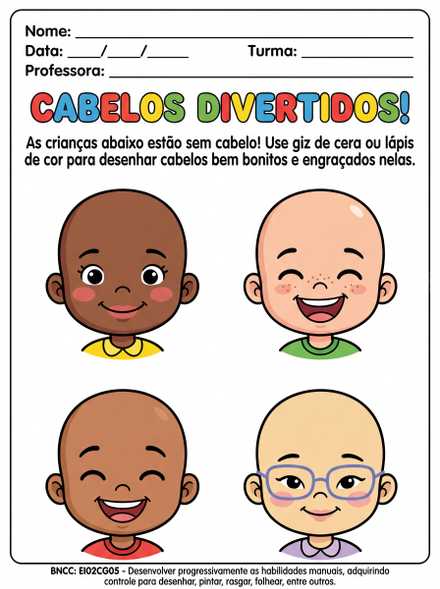 Cabelos Divertidos para Desenhar