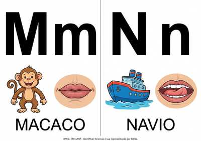 Faça o alfabeto fônico com a boquinha que representa o som.
Letra em bastão maiúsculo e minúsculo.
2 letra por folha separada em 2 colunas , que caiba em toda a folha para impressão  
Tire o cabeçalho, as letras pontilhados, o título.
Faça apenas as letras  Mm, Nn com o desenho, na folha em formato paisagem 
Pinte as vogais em vermelho e as consoantes em preto 
Faça a letra maior do que o desenho
