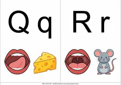 Faça o alfabeto fônico com a boquinha que representa o som.
Letra em bastão maiúsculo e minúsculo.
2 letra por folha separada em 2 colunas , que caiba em toda a folha para impressão  
Tire o cabeçalho, as letras pontilhados, o título.
Faça apenas as letras  Qq, Rr  com o desenho, na folha em formato paisagem 
Pinte as vogais em vermelho e as consoantes em preto 
Faça a letra maior do que o desenho