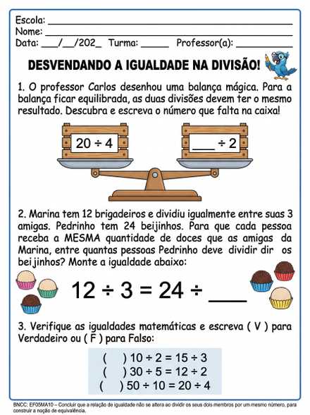 Desvendando a igualdade na divisão