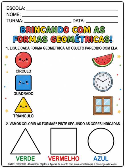 Brincando com as formas geométricas