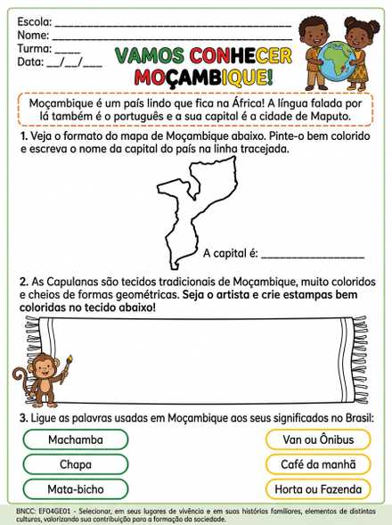 Atividade sobre Moçambique
