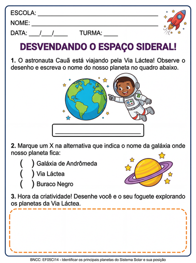 Ciencias, planetas, via lactea, astronauta,