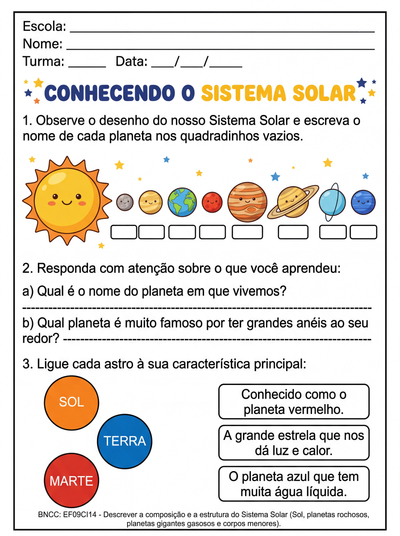 o sistema solar