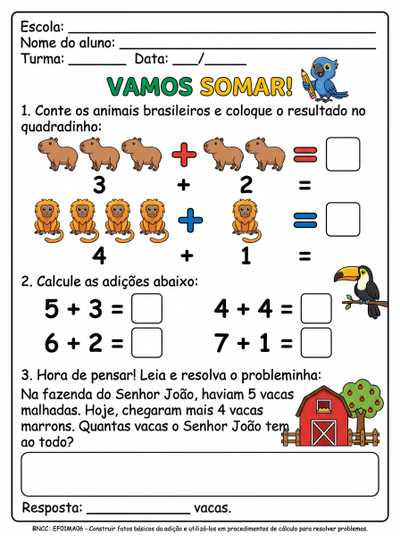 atividade de adição