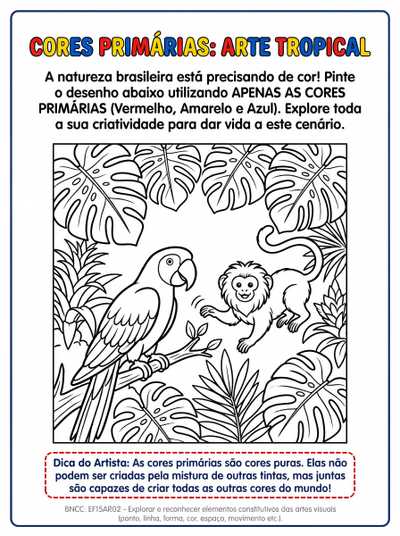 AULA DE ARTE CORES  PRIMARIA 5 ANO, DESENHO PARA COLORIR