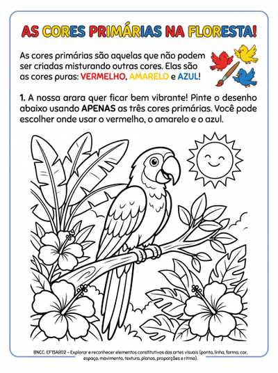 AULA DE ARTE CORES  PRIMARIA 4 
ANO, DESENHO PARA COLORIR